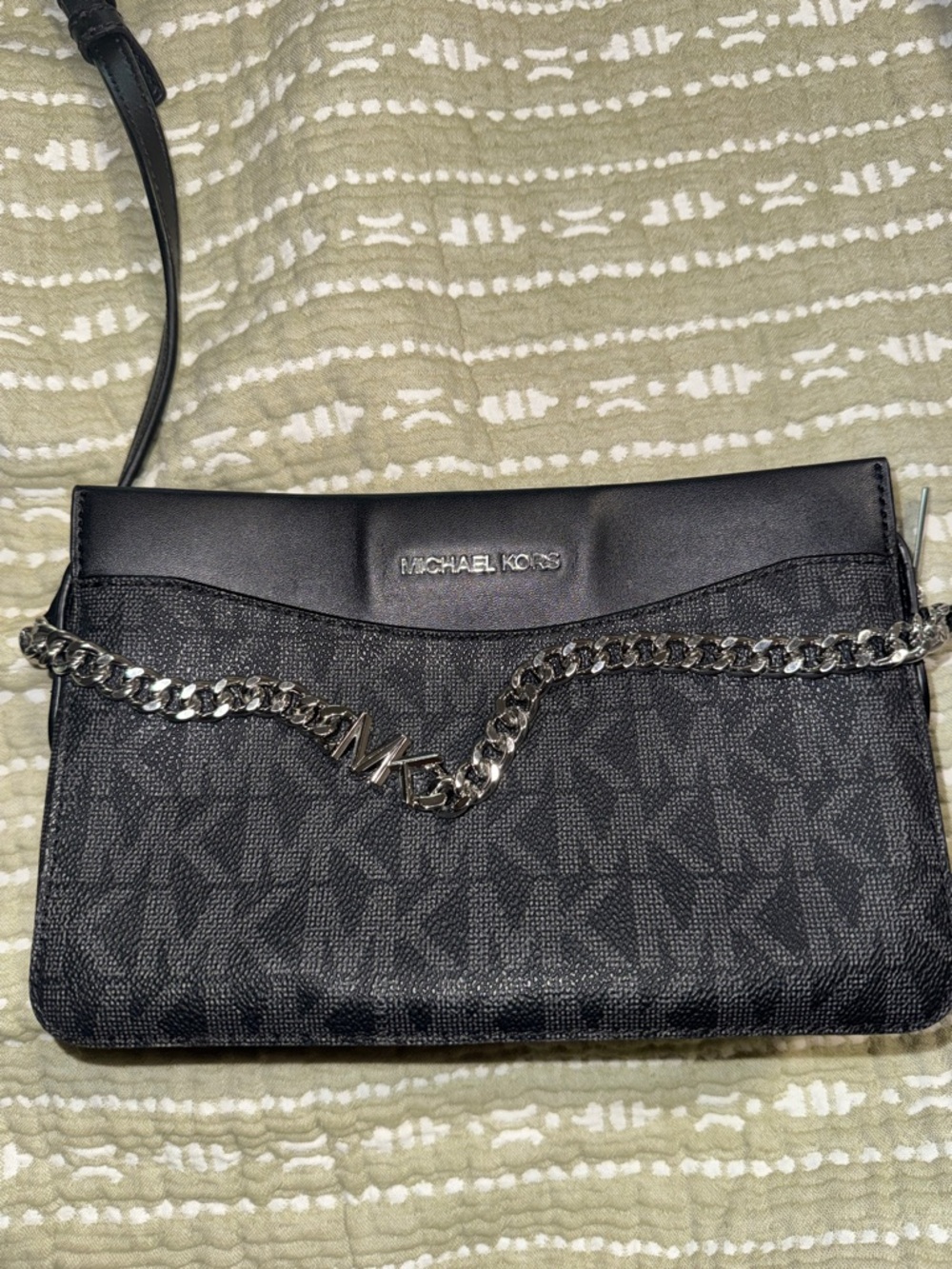 Michael Kors Black Logo Chain Shoulder Bag